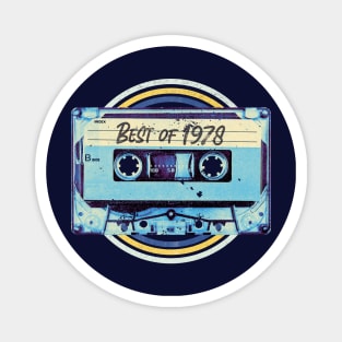 Retro Best of 1978 Mixtape Audio Cassette Tape // Funny Vintage 1978 Birthday Magnet